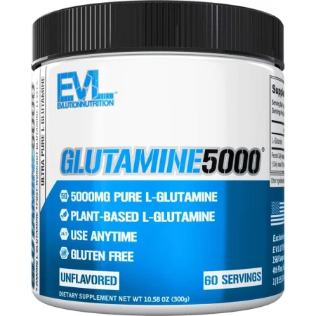 Glutamine 5000 - 300Gr - EVLUTION NUTRITION|EVLUTION NUTRITION|Acides Amines