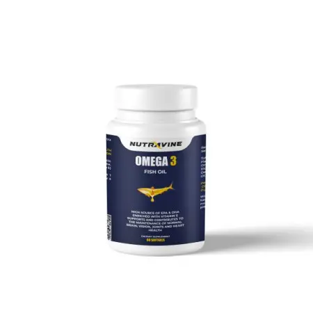 Omega 3 - 60 Capsules - Nutravine | | Acides Gras - Strong Nutrition Tunisia