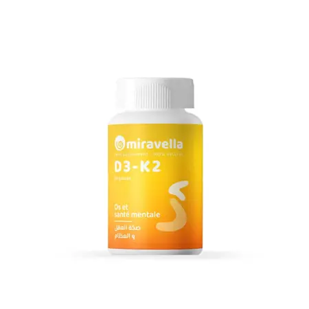 Vitamine D3 K2 - 30 Gélules - Miravella|MIRAVELLA|Vitamines - Mineraux