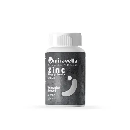 Zinc bisglycinate - 30 Gélules - Miravella|MIRAVELLA|Accueil