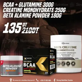 Pack Beta-Alanine 180 Gr Trec Nutrition + Creatine Monohydrate 300 Gr Lhs Nutrition + Bcaa+Glutamine 300 Gr Dietex