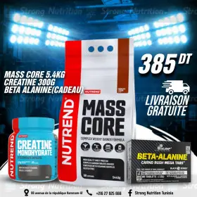 Pack Mass core 5.4 Kg + Creapure Nutrend 300 Gr + Beta Alanine 80 Gélules