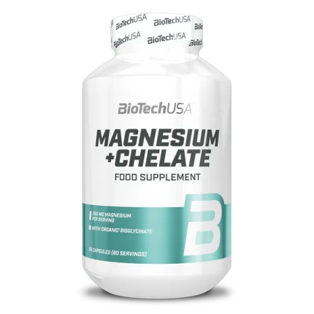 Magnesium + Chelate - 60 Capsules - BiotechUSa | BioTechUSA | Vitamines - Mineraux - Strong Nutrition Tunisia