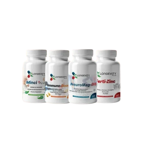 Pack-Ladies Minci Plus + Immuno-Boost + NeuroMag + Ferti-Zinc - Longevity Plus | LONGEVITY PLUS | Booster D'hormone - Strong Nutrition Tunisia