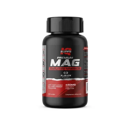 Premium Mag Albion Magnesium - 30 Caspules - IQ Supps | IQ SUPPS | Vitamines - Mineraux - Strong Nutrition Tunisia