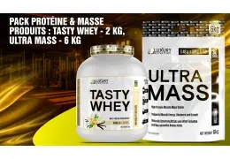 Pack Protéine & Masse : Tasty Whey + Ultra Mass - Accélérez la prise de masse musculaire