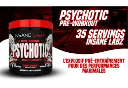 Psychotic Pre-Workout – 35 Servings – Insane Labz : L’Explosif Pré-Entraînement pour des Performances Maximales