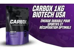 Carbox - 1 Kg - BioTech USA : Énergie Durable pour Sportifs et Récupération Optimale