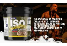 ISO Sensation 93 Cookies N Cream - 2.3 kg - Ultimate Nutrition : Isolat de Protéine de Lactosérum pour Croissance Musculaire et Récupération