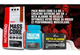 Pack Mass Core 5.4 Kg + Creatine Nutrend 300 Gr + Beta Alanine 80 Gélules – Optimisez Votre Prise de Masse et Performance Musculaire